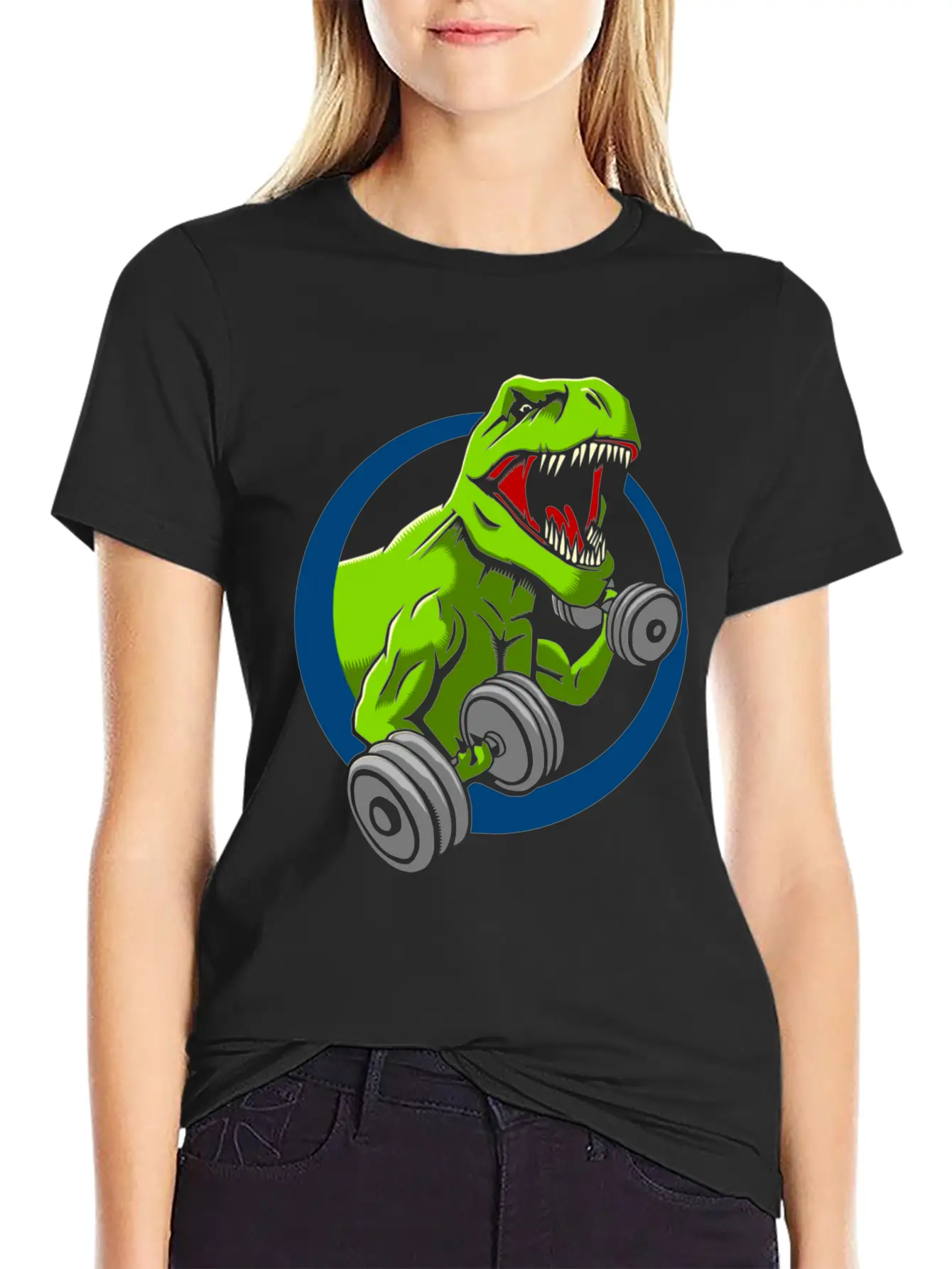 Dinosaur Gym Relaxed Everyday Tee – Lightweight And Durable Cotton