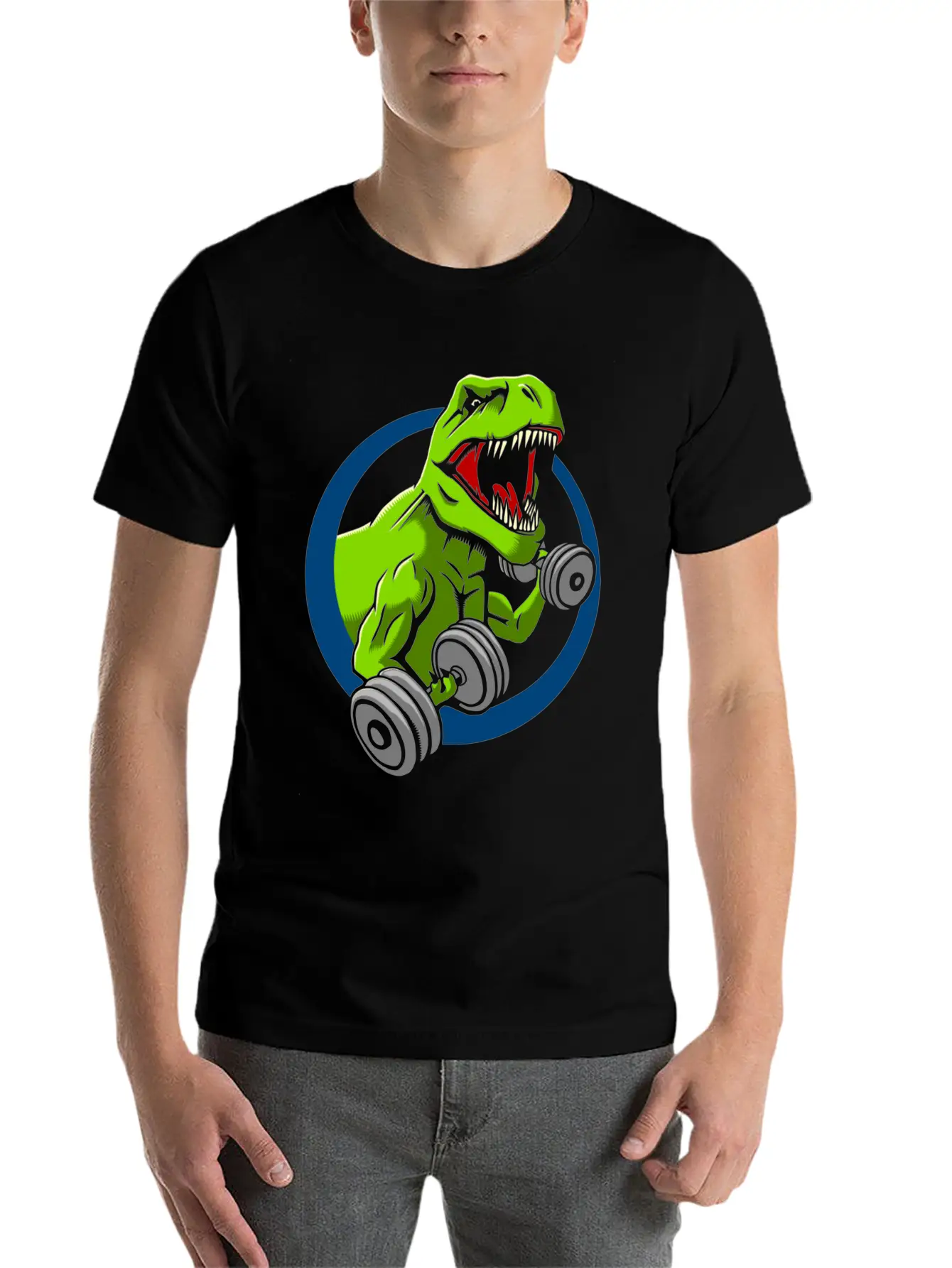 Dinosaur Gym Relaxed Everyday Tee – Lightweight And Durable Cotton