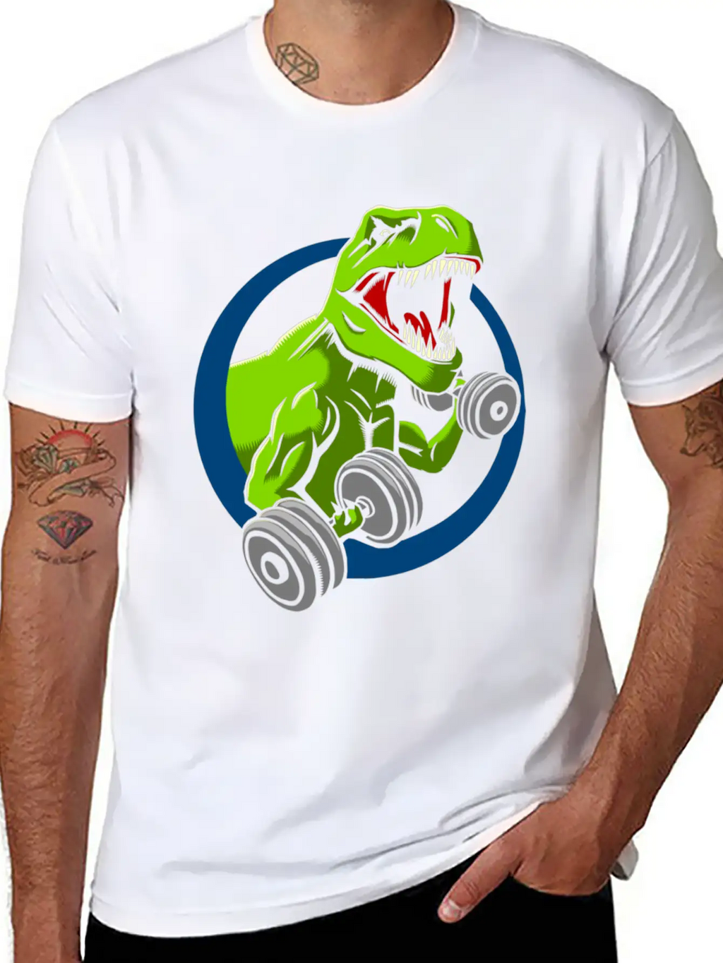 Dinosaur Gym Relaxed Everyday Tee – Lightweight And Durable Cotton