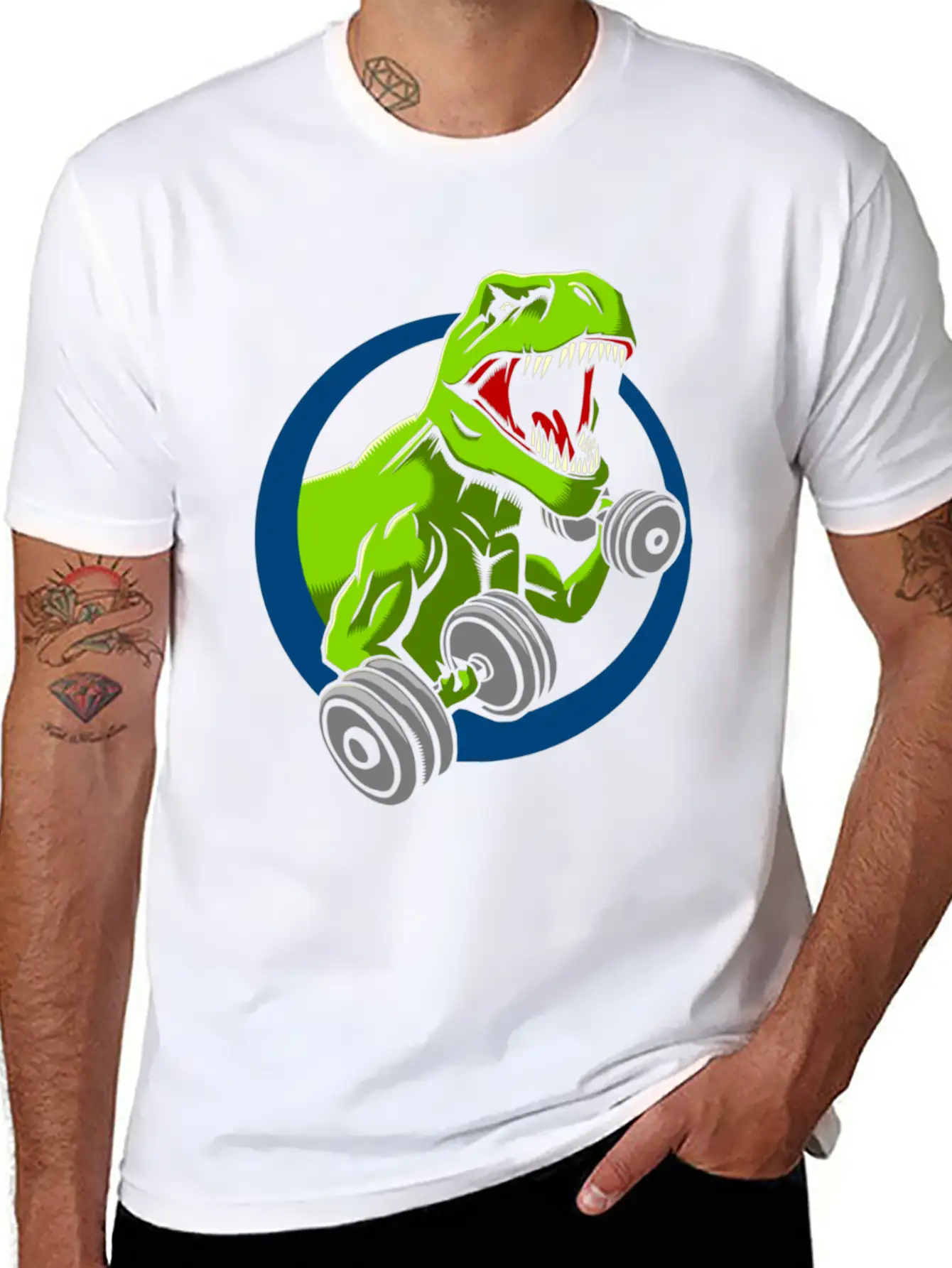 Dinosaur Gym Relaxed Everyday Tee – Lightweight And Durable Cotton