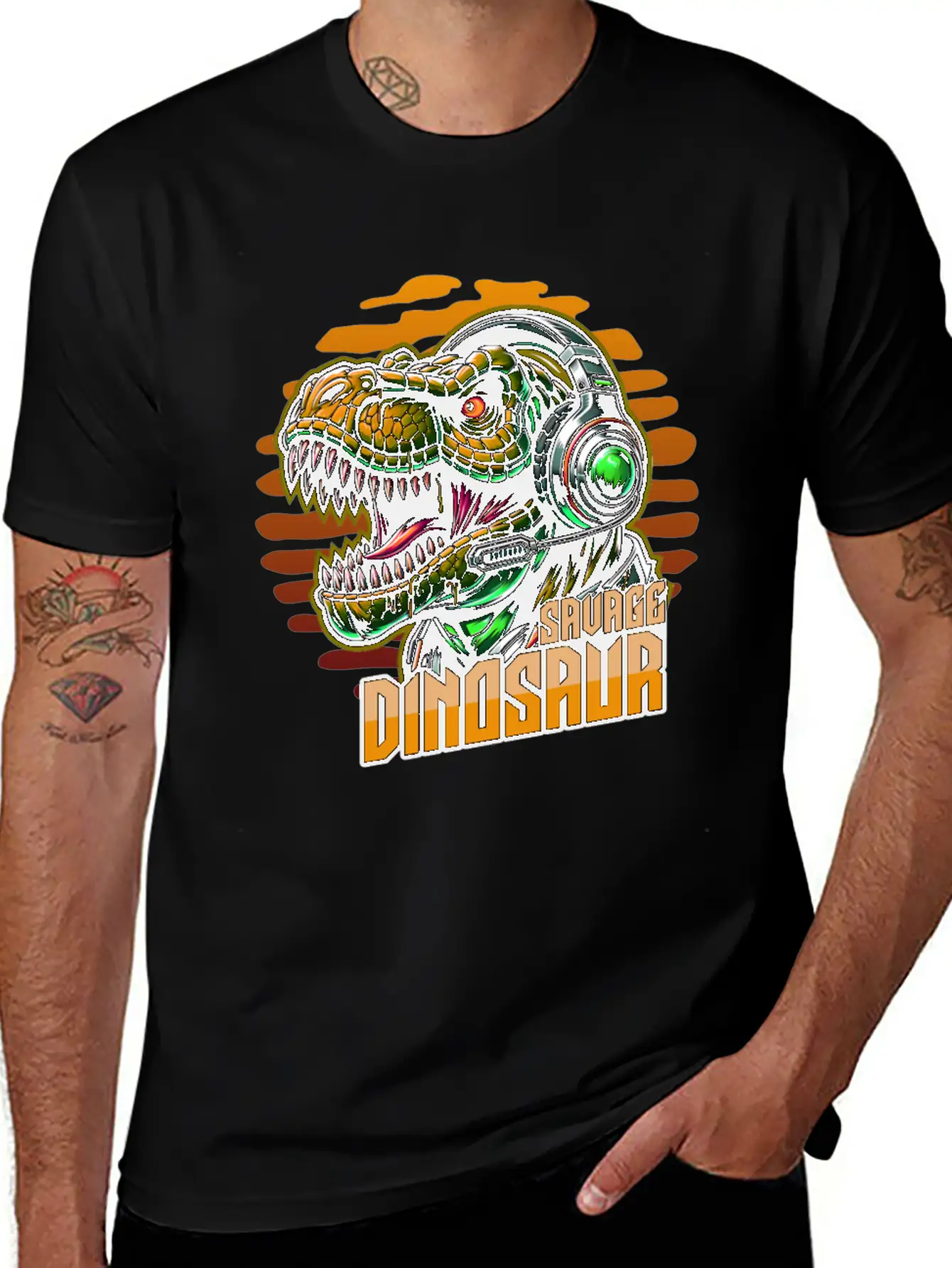 Dinosaur Savage Basic Graphic T-Shirt – Daily Comfort In Soft Cotton