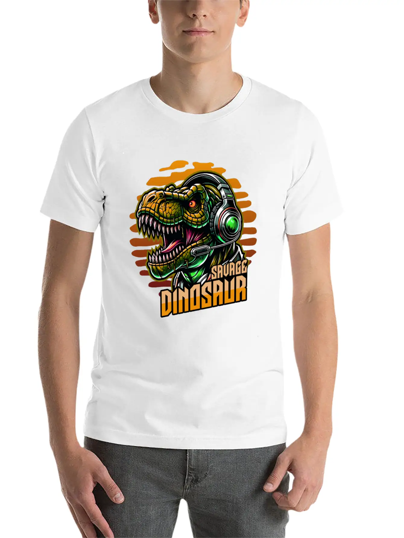 Dinosaur Savage Basic Graphic T-Shirt – Daily Comfort In Soft Cotton