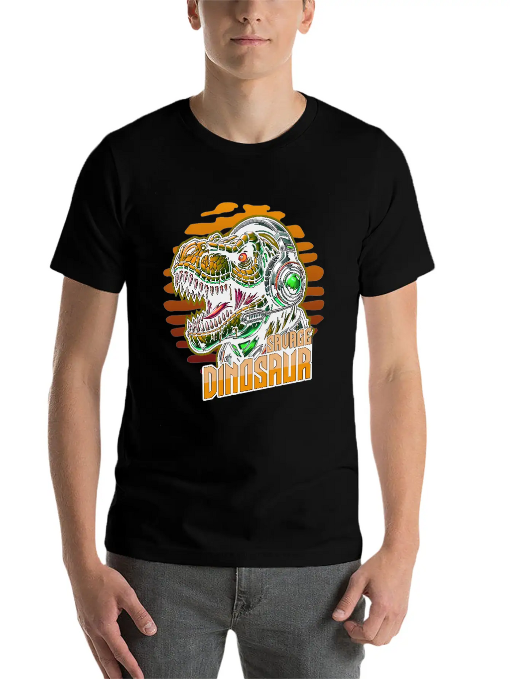 Dinosaur Savage Basic Graphic T-Shirt – Daily Comfort In Soft Cotton