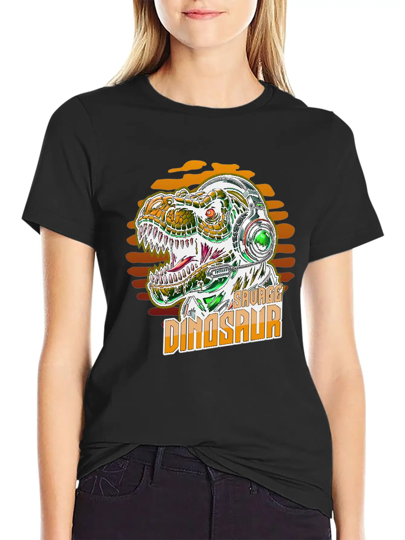 Dinosaur Savage Basic Graphic T-Shirt – Daily Comfort In Soft Cotton