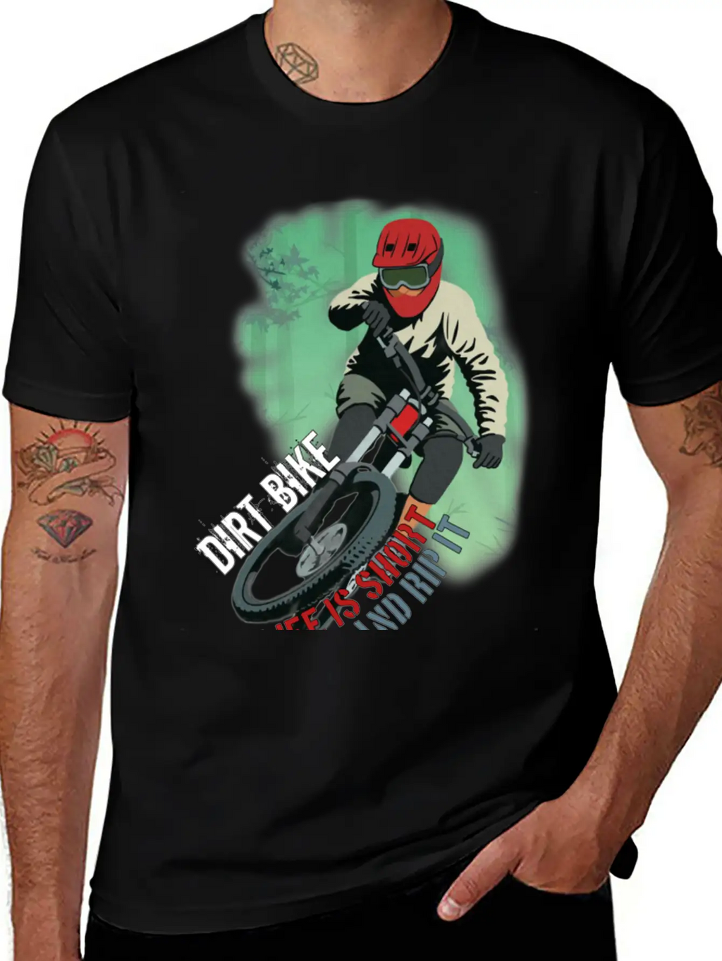 Dirt Bike Is A Feeling, Just Feel It. Breathable Soft Cotton T-Shirt – Timeless Casual Look