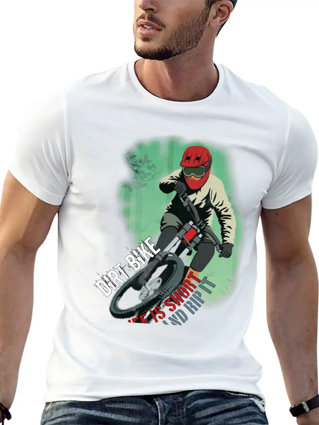 Dirt Bike Is A Feeling, Just Feel It. Breathable Soft Cotton T-Shirt – Timeless Casual Look