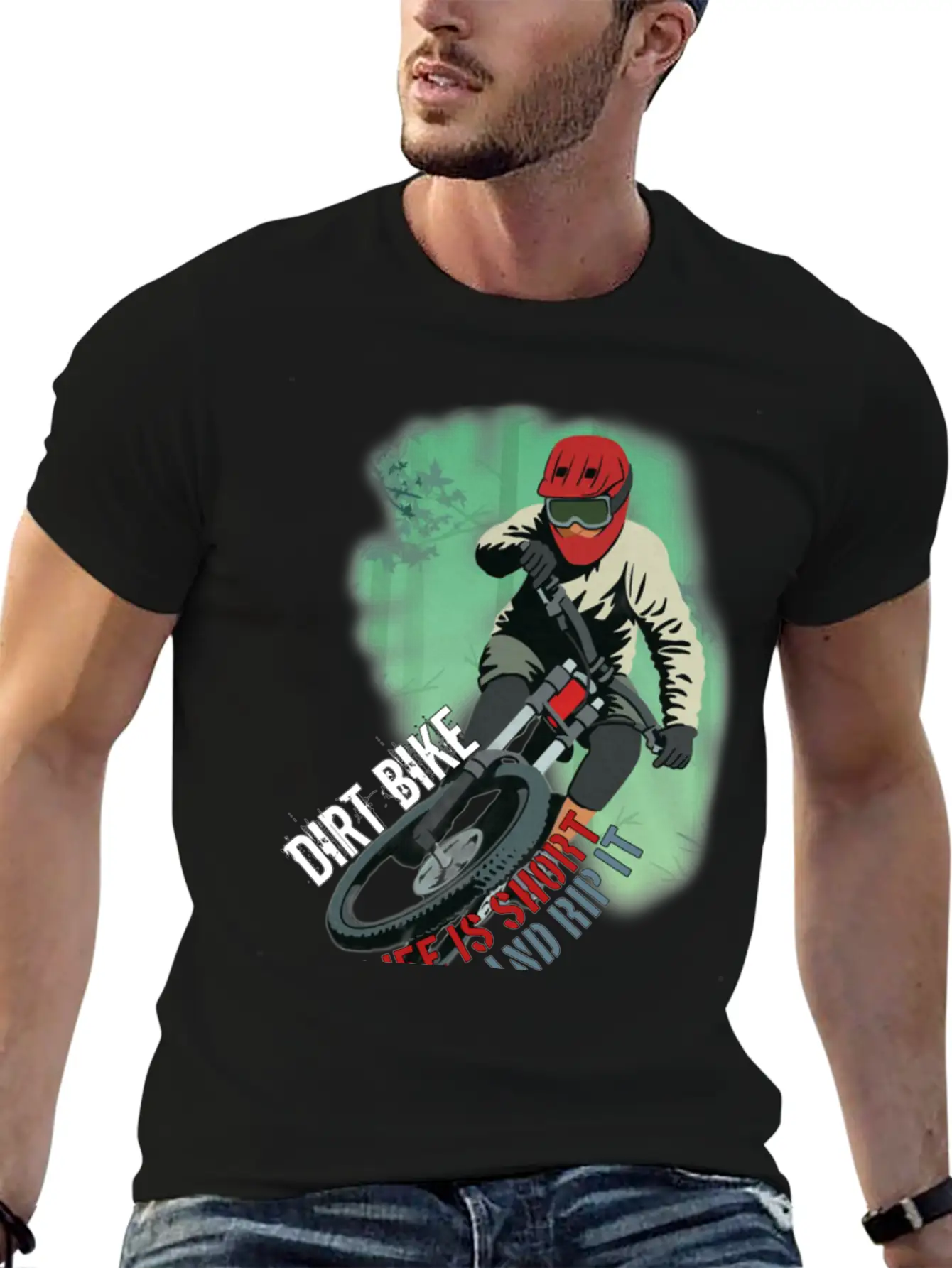 Dirt Bike Is A Feeling, Just Feel It. Breathable Soft Cotton T-Shirt – Timeless Casual Look