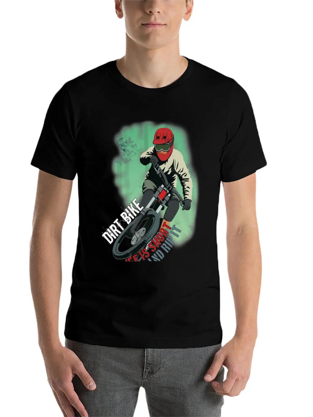 Dirt Bike Is A Feeling, Just Feel It. Breathable Soft Cotton T-Shirt – Timeless Casual Look
