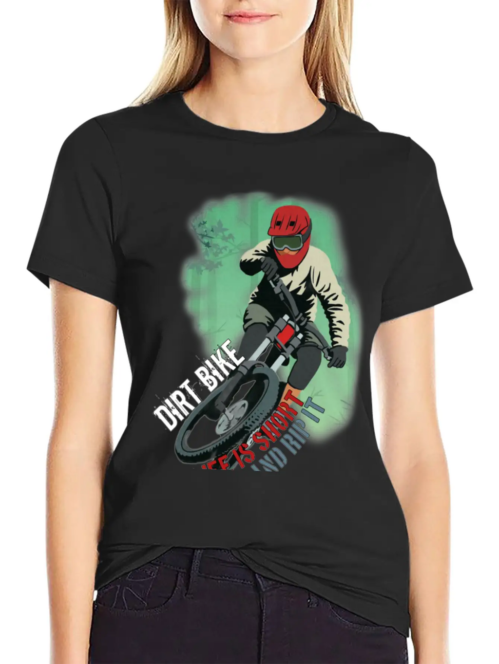 Dirt Bike Is A Feeling, Just Feel It. Breathable Soft Cotton T-Shirt – Timeless Casual Look