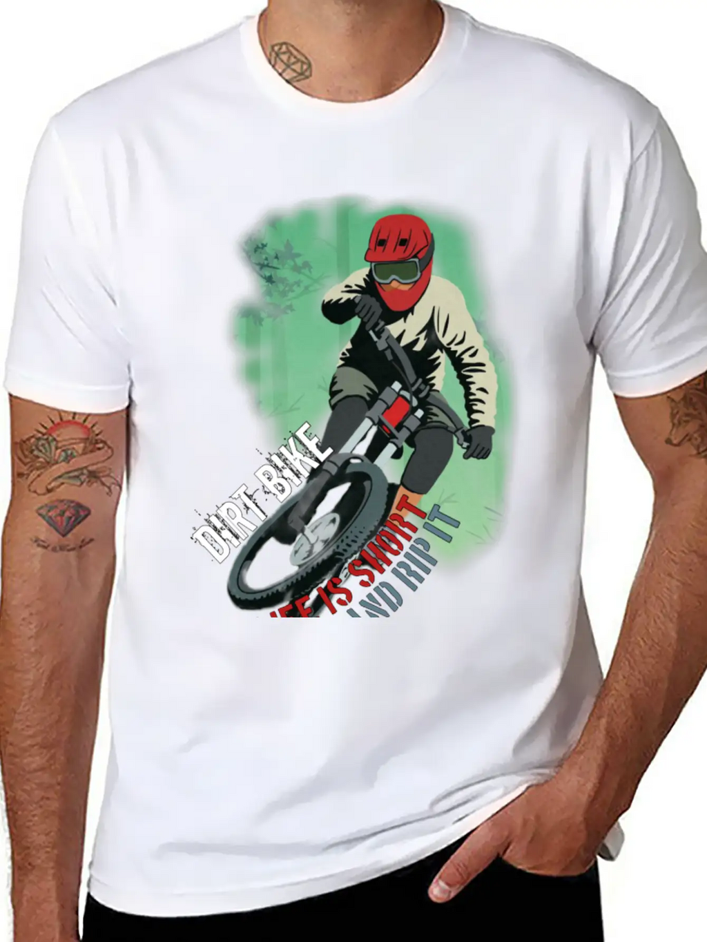 Dirt Bike Is A Feeling, Just Feel It. Breathable Soft Cotton T-Shirt – Timeless Casual Look