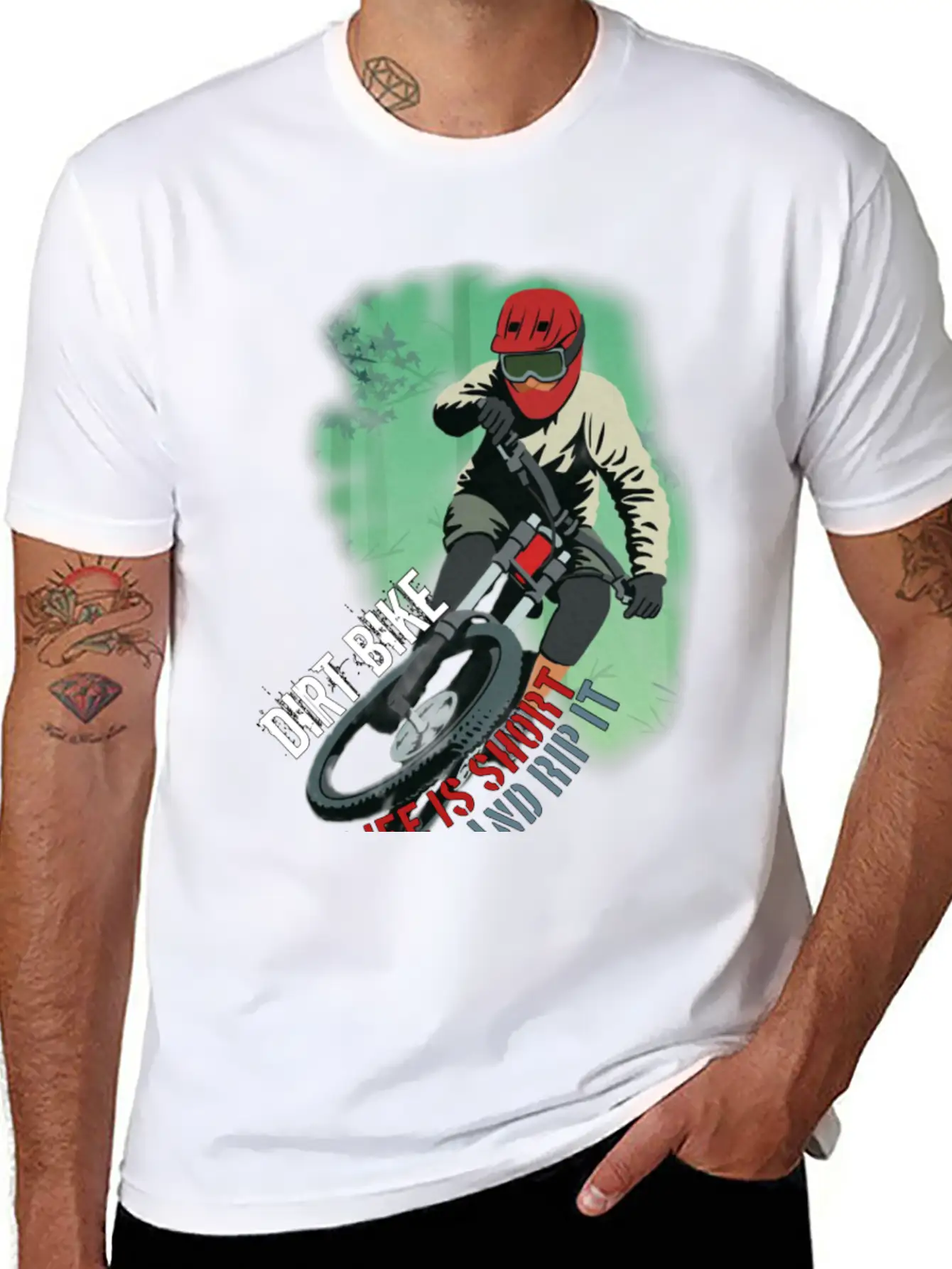 Dirt Bike Is A Feeling, Just Feel It. Breathable Soft Cotton T-Shirt – Timeless Casual Look