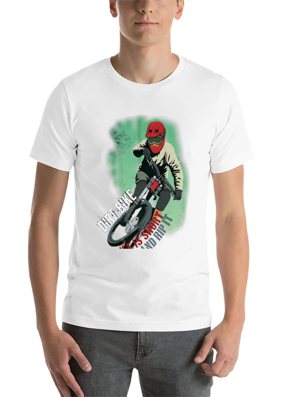 Dirt Bike Is A Feeling, Just Feel It. Breathable Soft Cotton T-Shirt – Timeless Casual Look