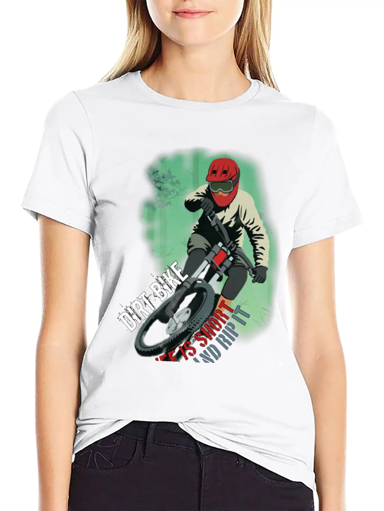 Dirt Bike Is A Feeling, Just Feel It. Breathable Soft Cotton T-Shirt – Timeless Casual Look