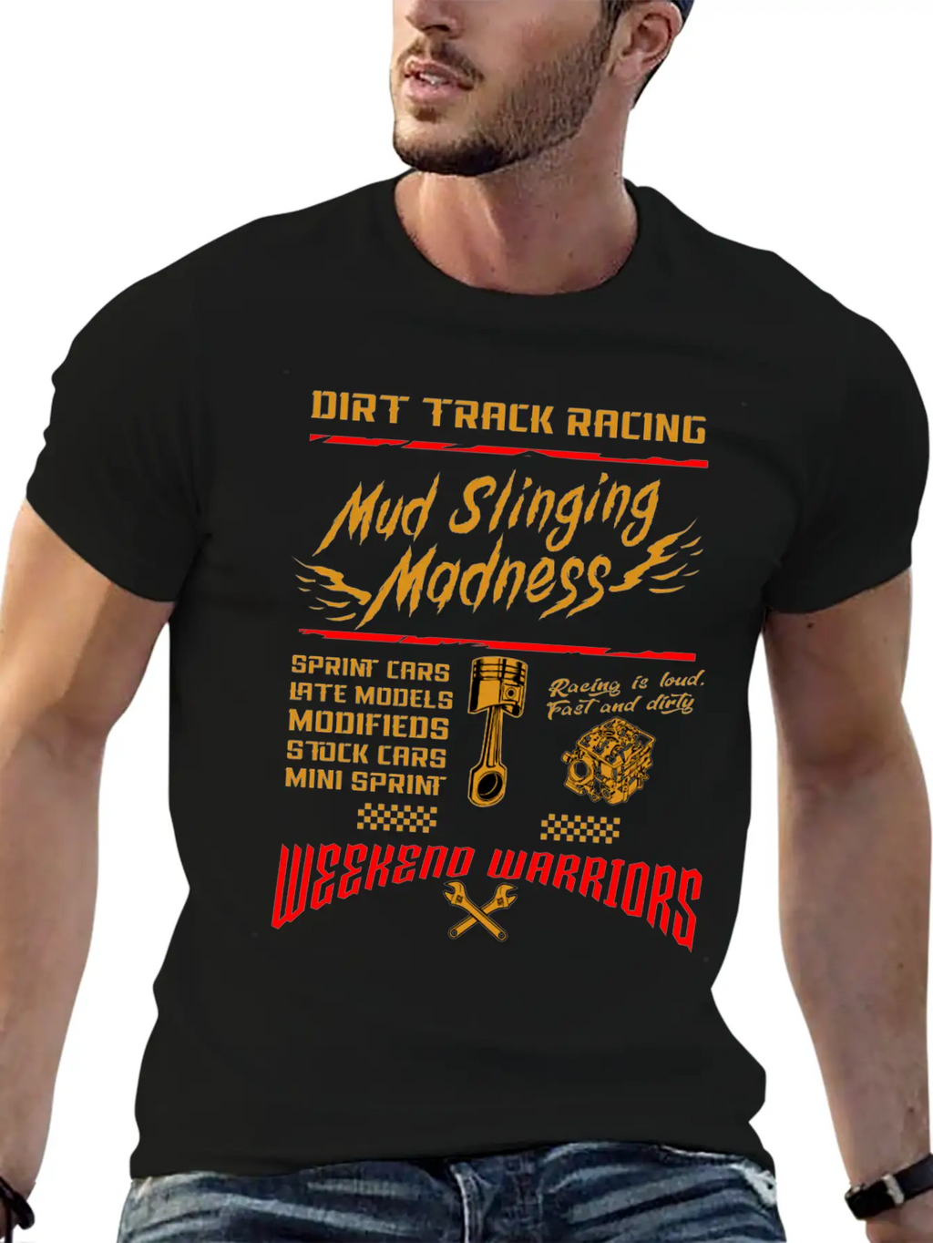 Dirt Track Racing Mud Race Motor Sport Car Gift Classic Cotton Tee – Unisex Comfort For Any Season
