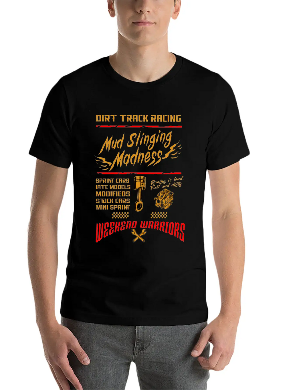 Dirt Track Racing Mud Race Motor Sport Car Gift Classic Cotton Tee – Unisex Comfort For Any Season