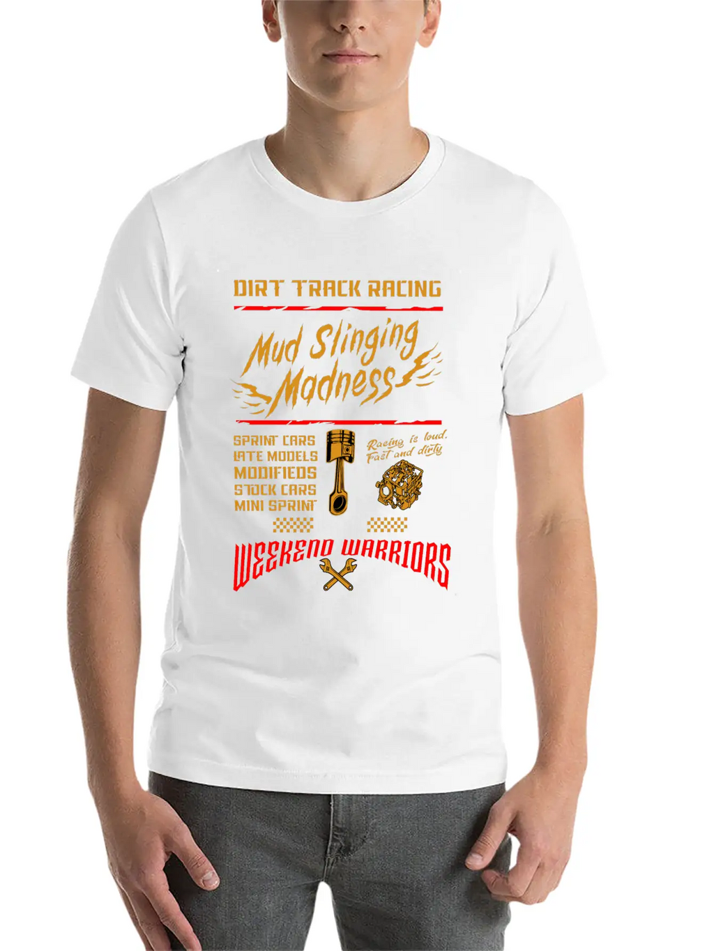Dirt Track Racing Mud Race Motor Sport Car Gift Classic Cotton Tee – Unisex Comfort For Any Season