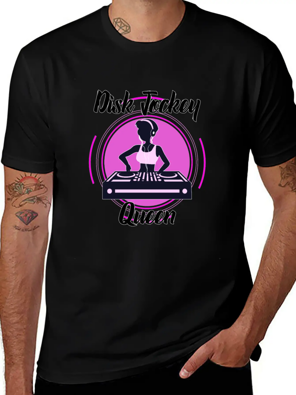 Disc Jockey Queen Breathable Soft Cotton T-Shirt – Timeless Casual Look
