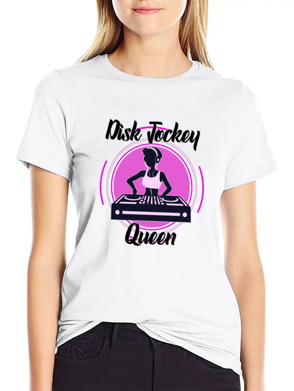 Disc Jockey Queen Breathable Soft Cotton T-Shirt – Timeless Casual Look