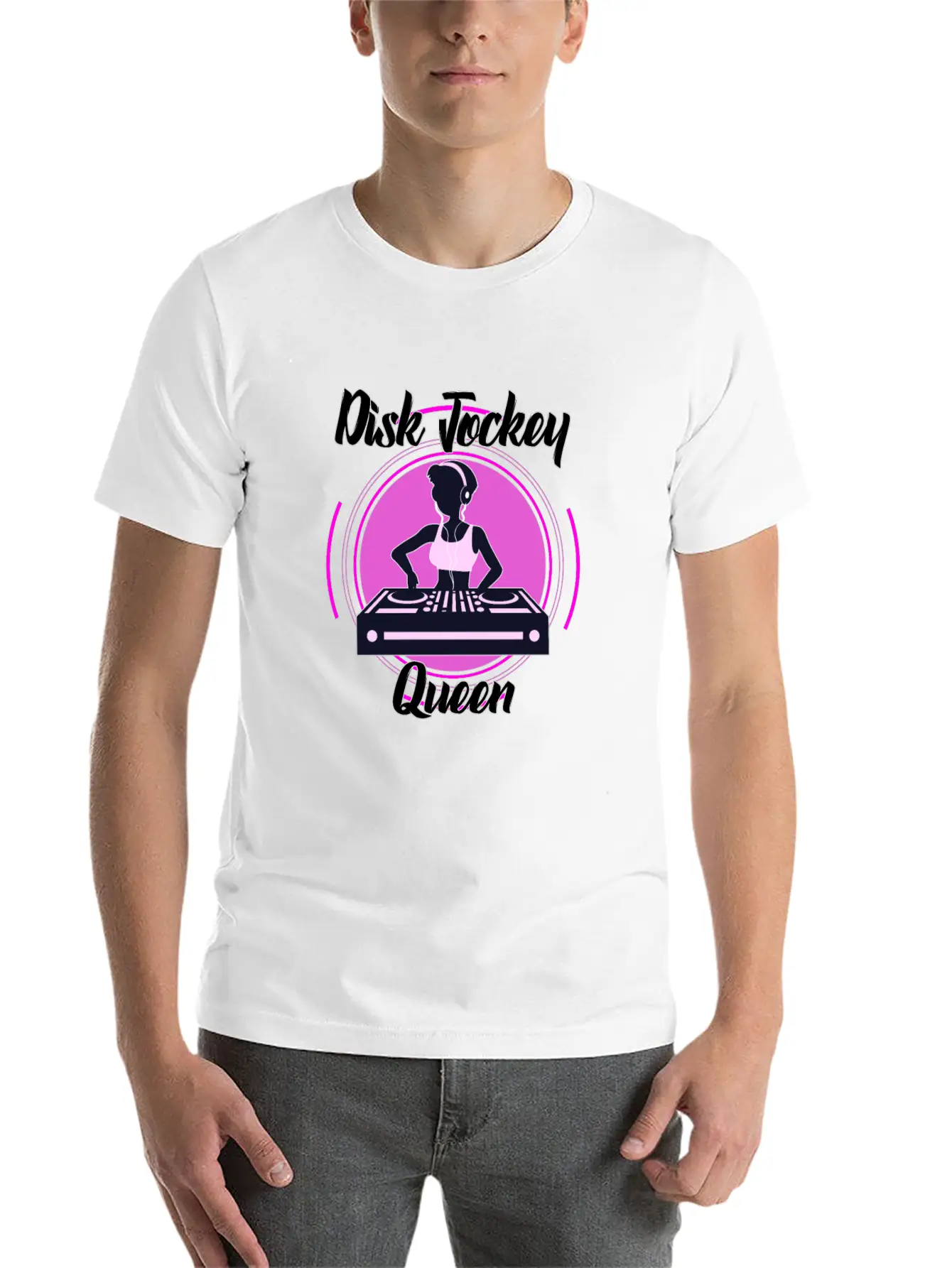 Disc Jockey Queen Breathable Soft Cotton T-Shirt – Timeless Casual Look