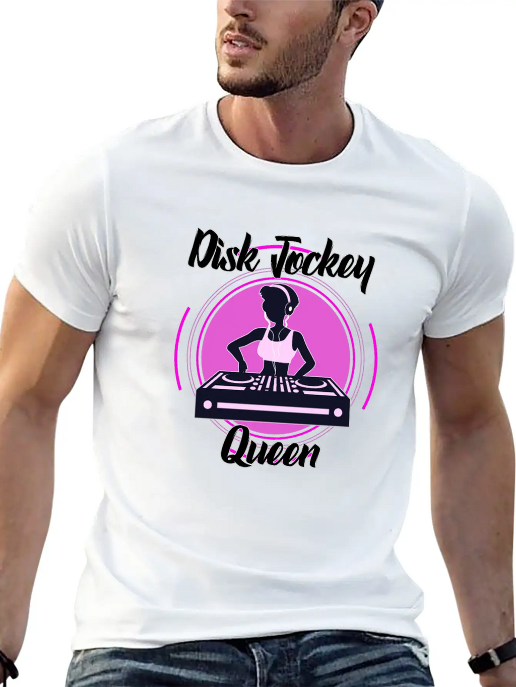 Disc Jockey Queen Breathable Soft Cotton T-Shirt – Timeless Casual Look