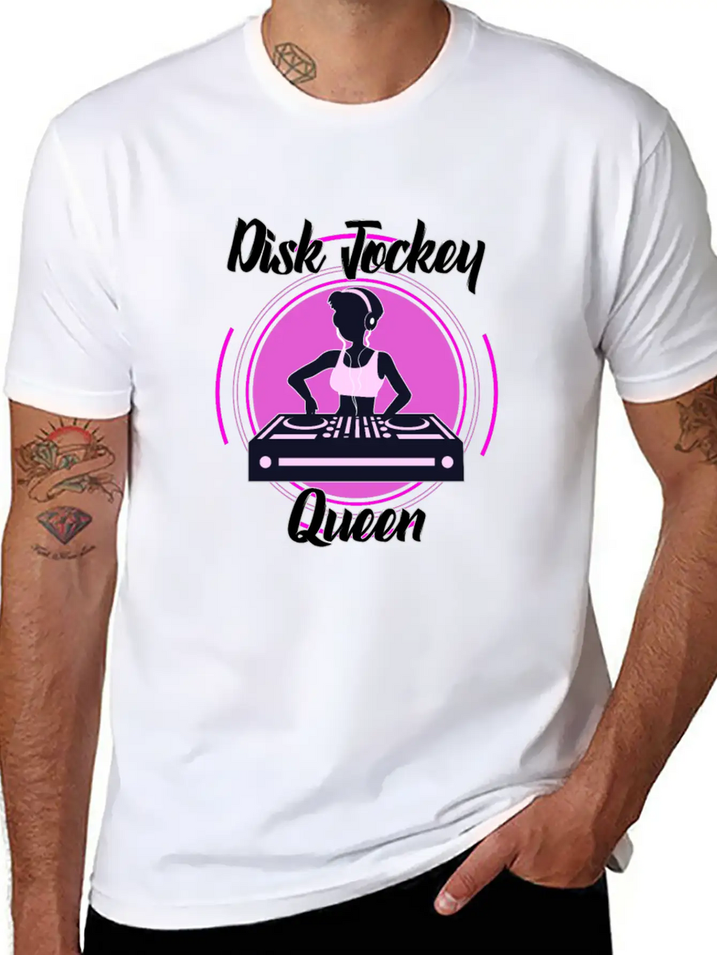 Disc Jockey Queen Breathable Soft Cotton T-Shirt – Timeless Casual Look