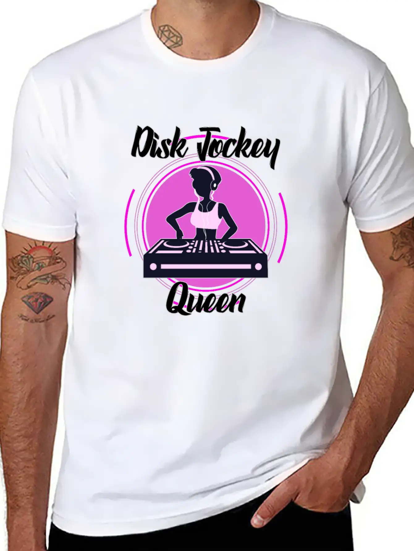 Disc Jockey Queen Breathable Soft Cotton T-Shirt – Timeless Casual Look