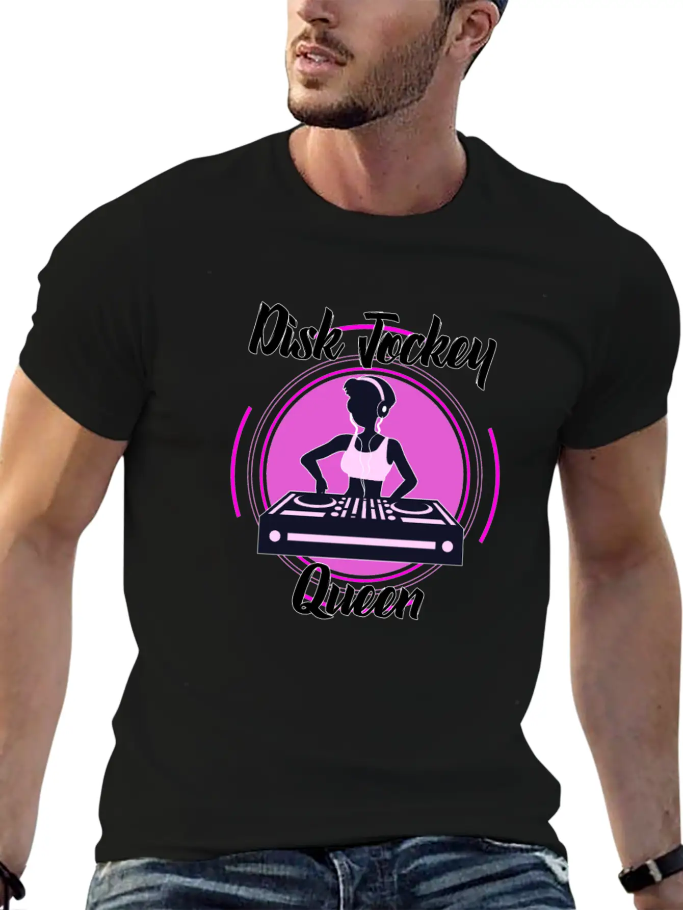 Disc Jockey Queen Breathable Soft Cotton T-Shirt – Timeless Casual Look