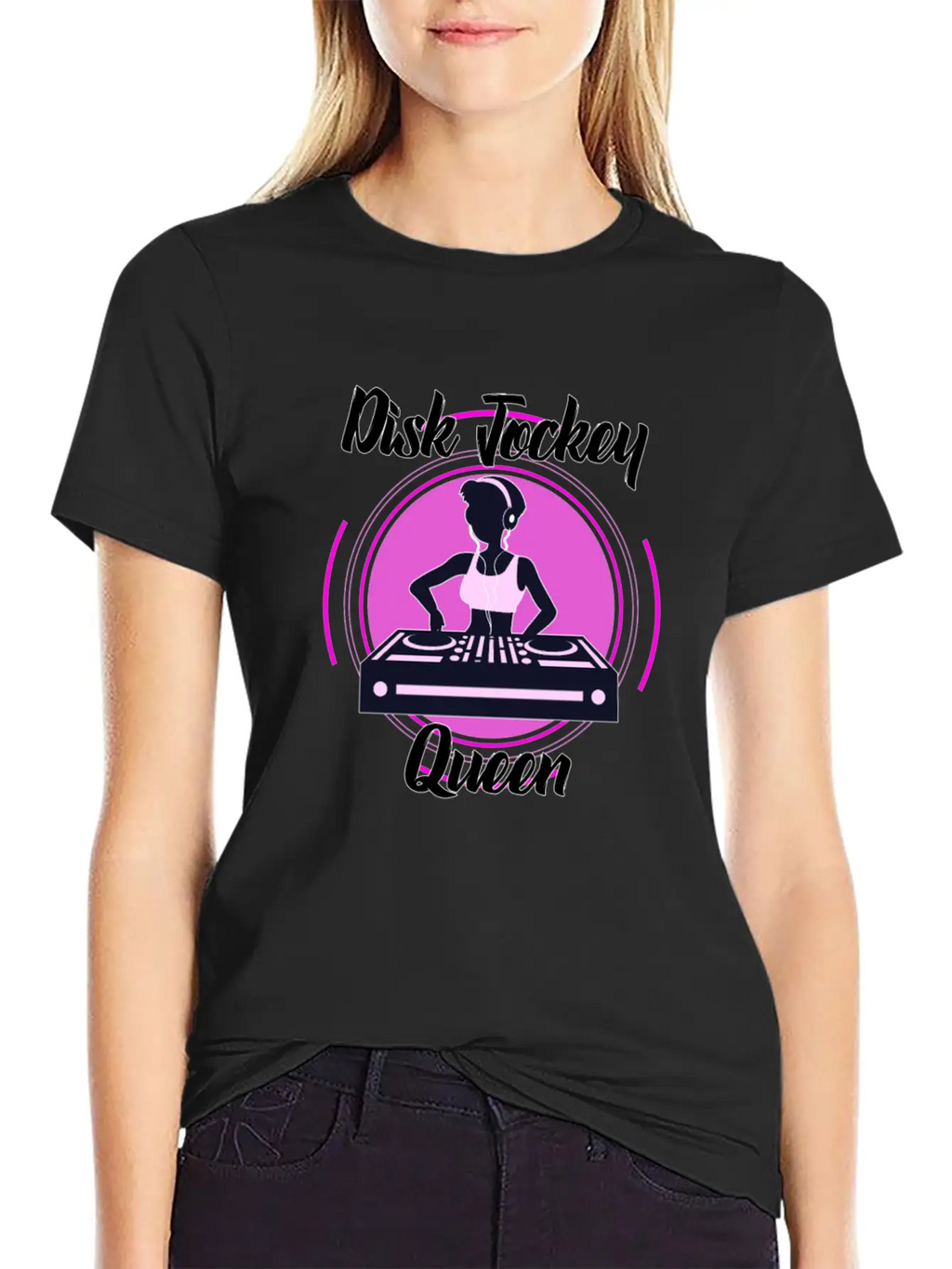 Disc Jockey Queen Breathable Soft Cotton T-Shirt – Timeless Casual Look