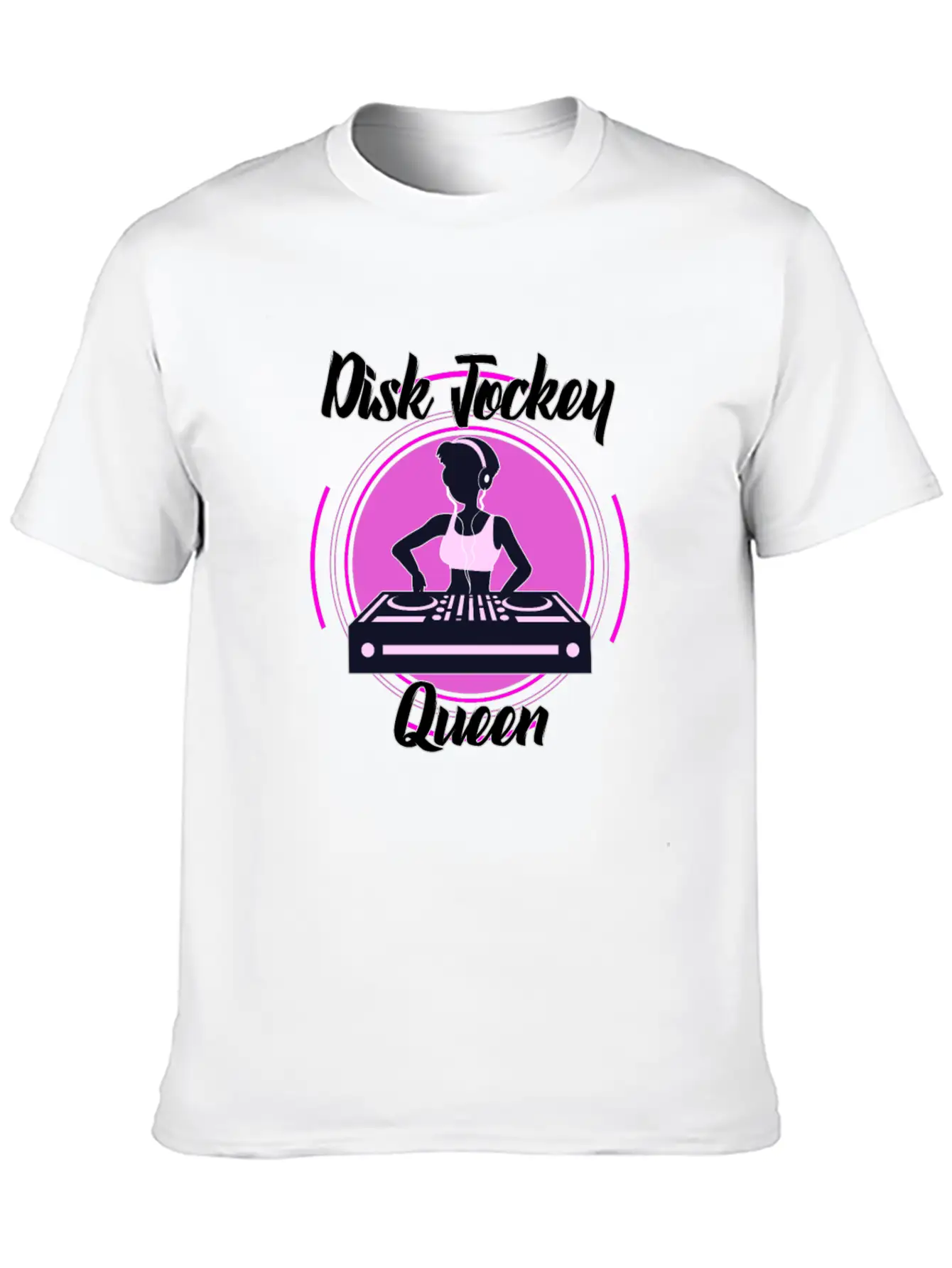 Disc Jockey Queen Breathable Soft Cotton T-Shirt – Timeless Casual Look