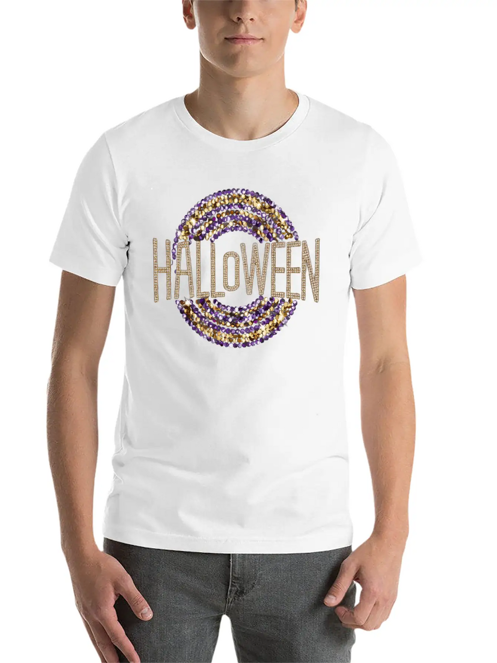 Disco Inspired Halloween Typography T Shirt Basic Graphic T-Shirt – Daily Comfort In Soft Cotton