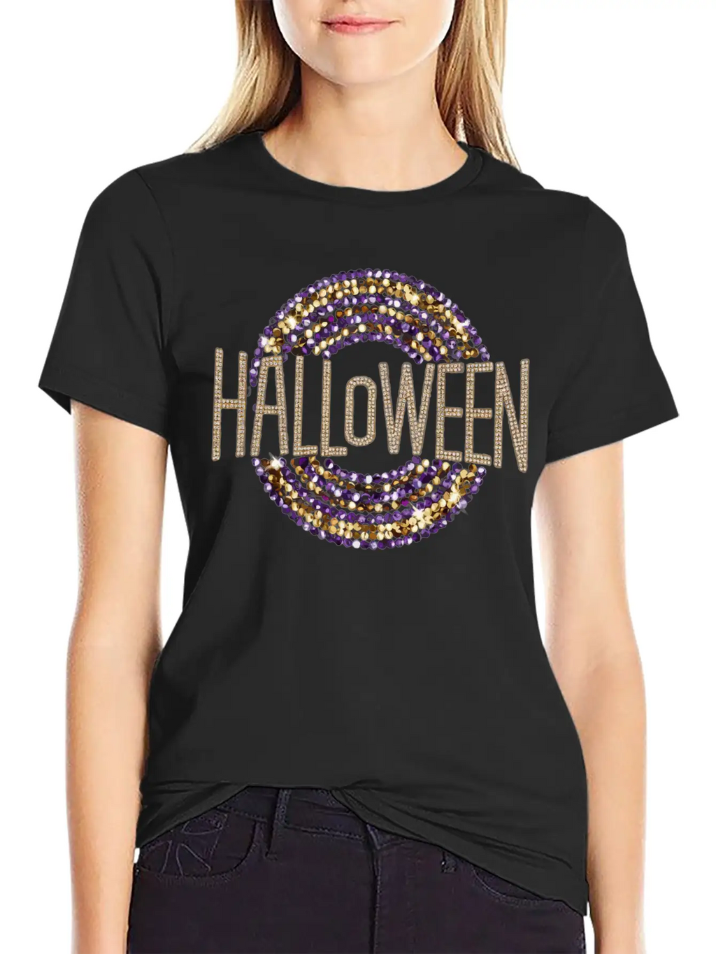 Disco Inspired Halloween Typography T Shirt Basic Graphic T-Shirt – Daily Comfort In Soft Cotton