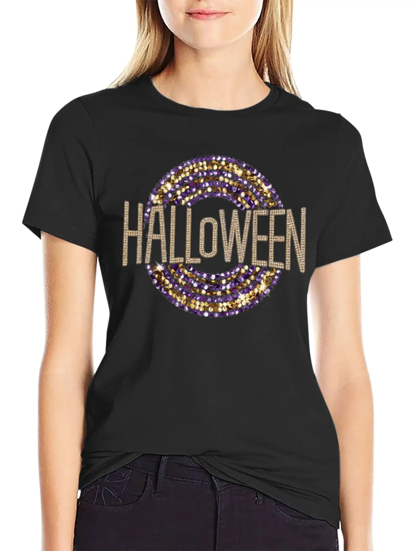 Disco Inspired Halloween Typography T Shirt Basic Graphic T-Shirt – Daily Comfort In Soft Cotton