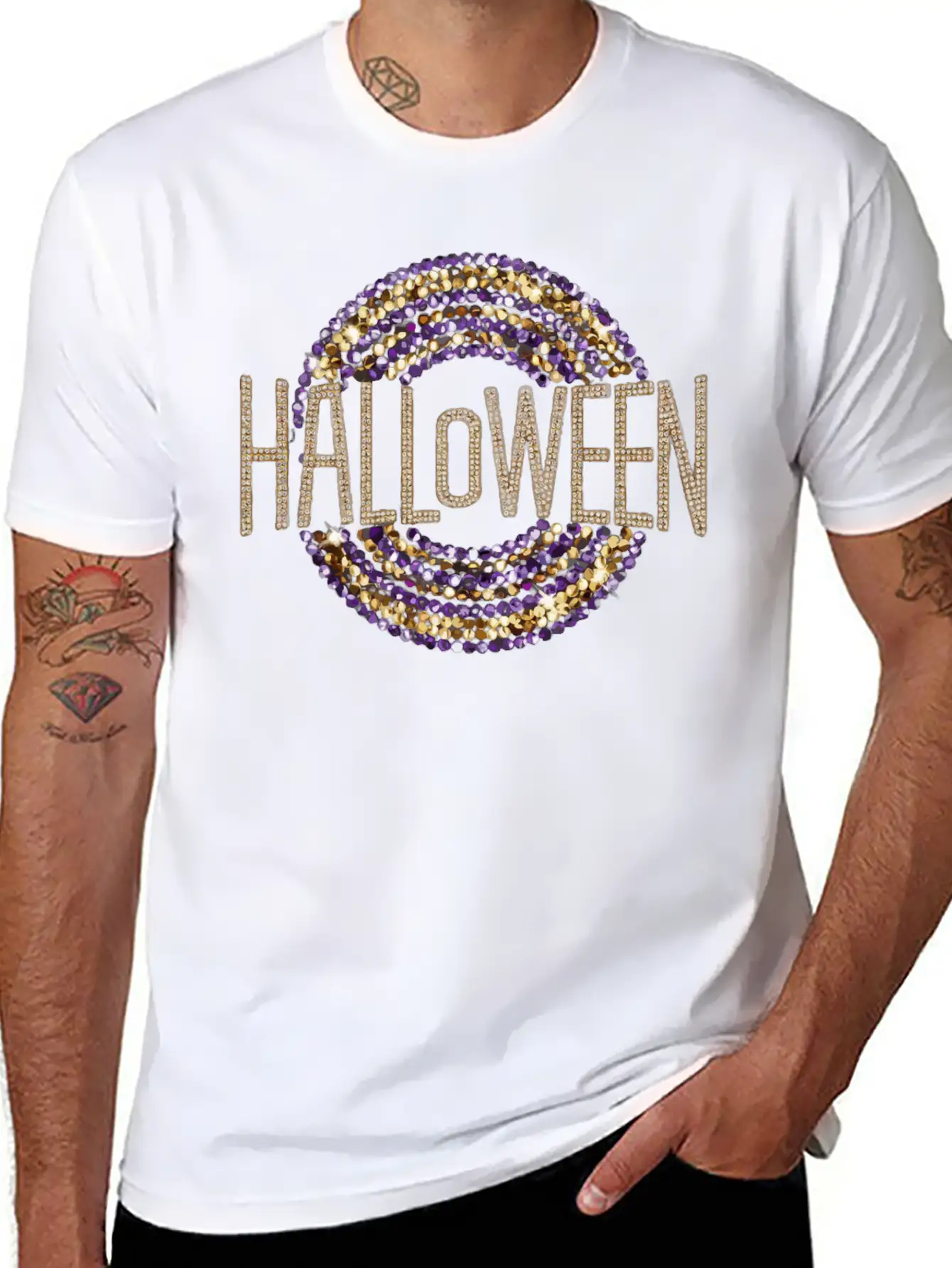 Disco Inspired Halloween Typography T Shirt Basic Graphic T-Shirt – Daily Comfort In Soft Cotton