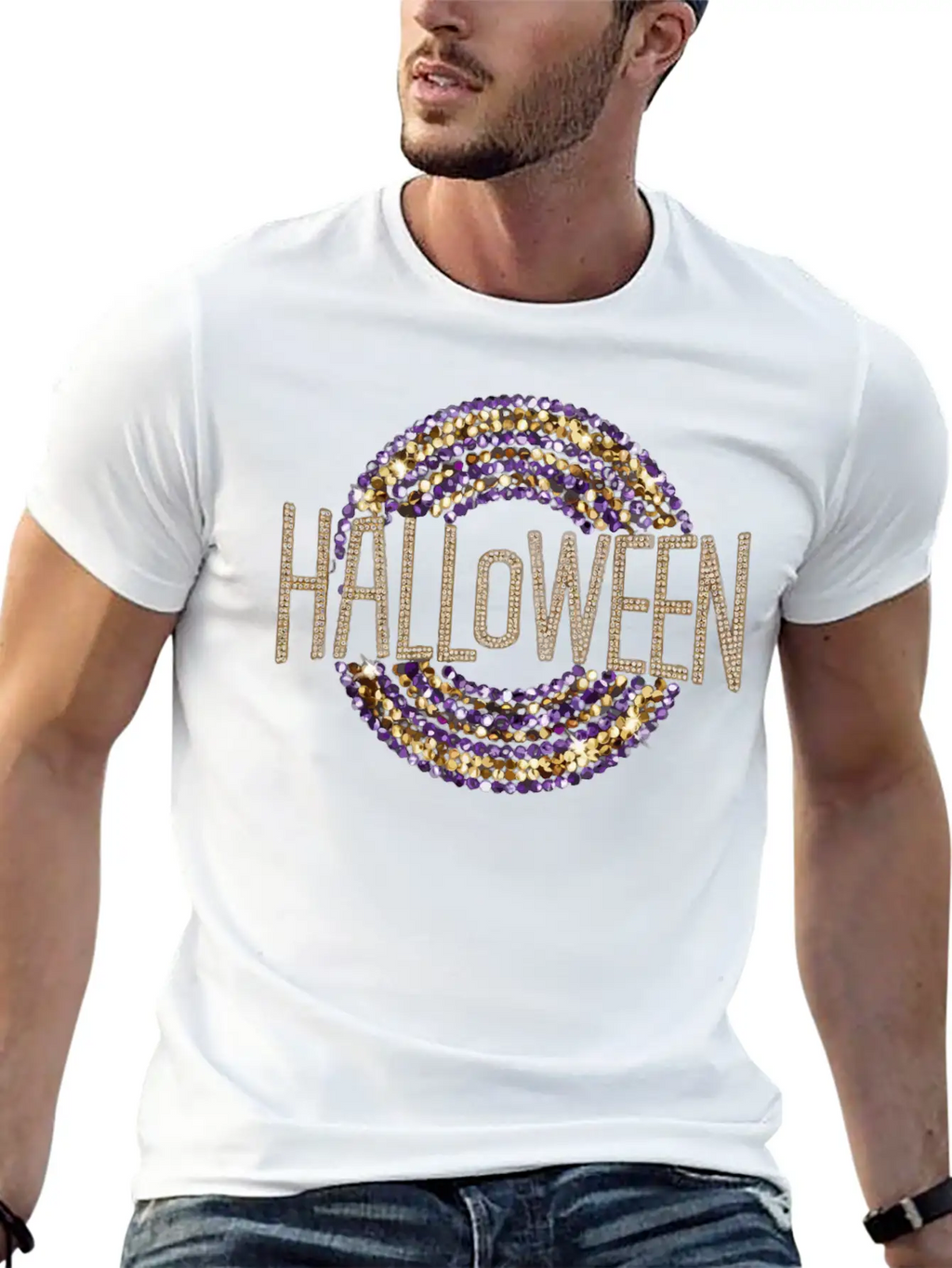 Disco Inspired Halloween Typography T Shirt Basic Graphic T-Shirt – Daily Comfort In Soft Cotton