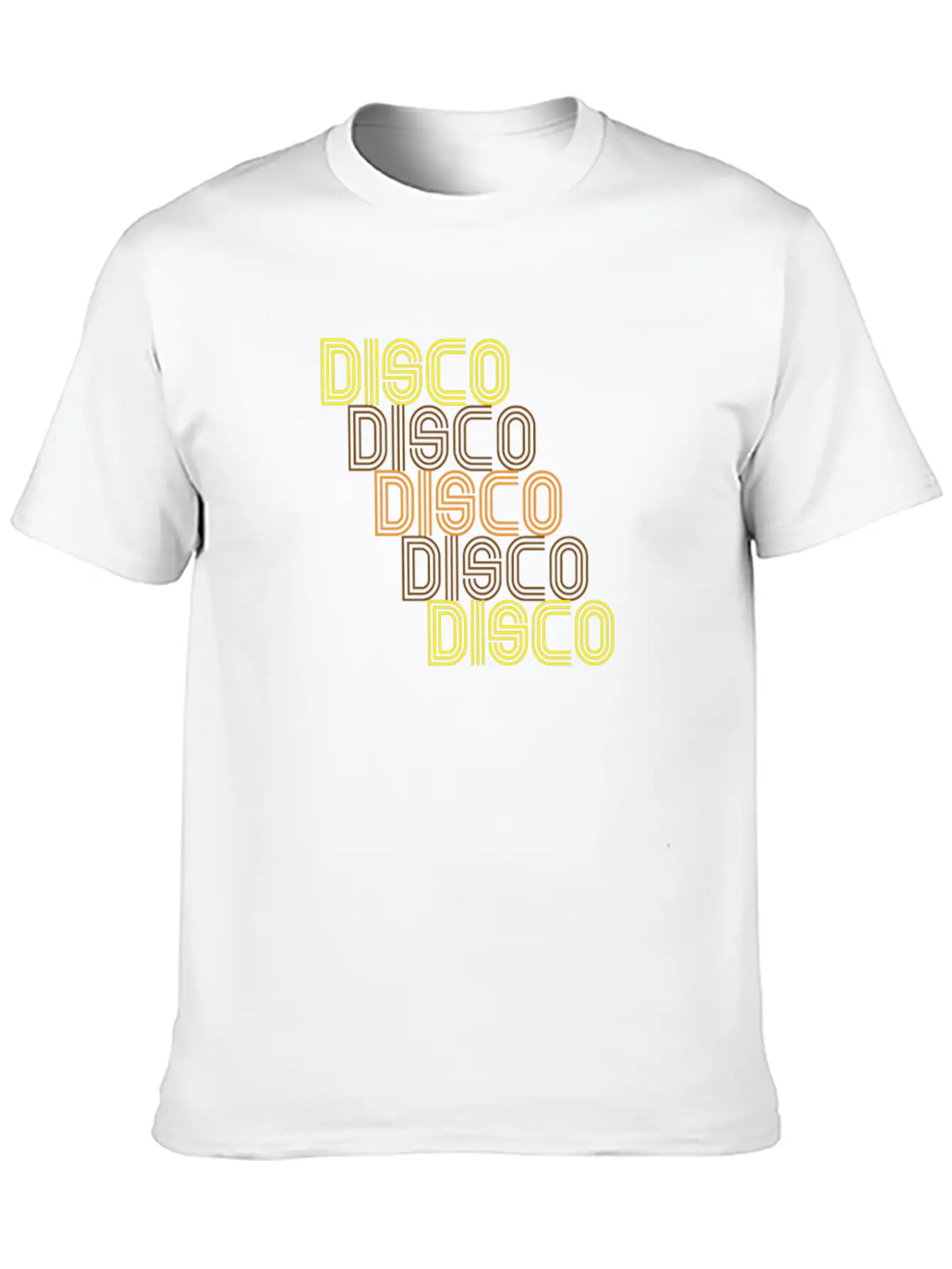 Disco Repeat Brown 1970s Disco Funk Vintage Retro Basic Graphic T-Shirt – Daily Comfort In Soft Cotton