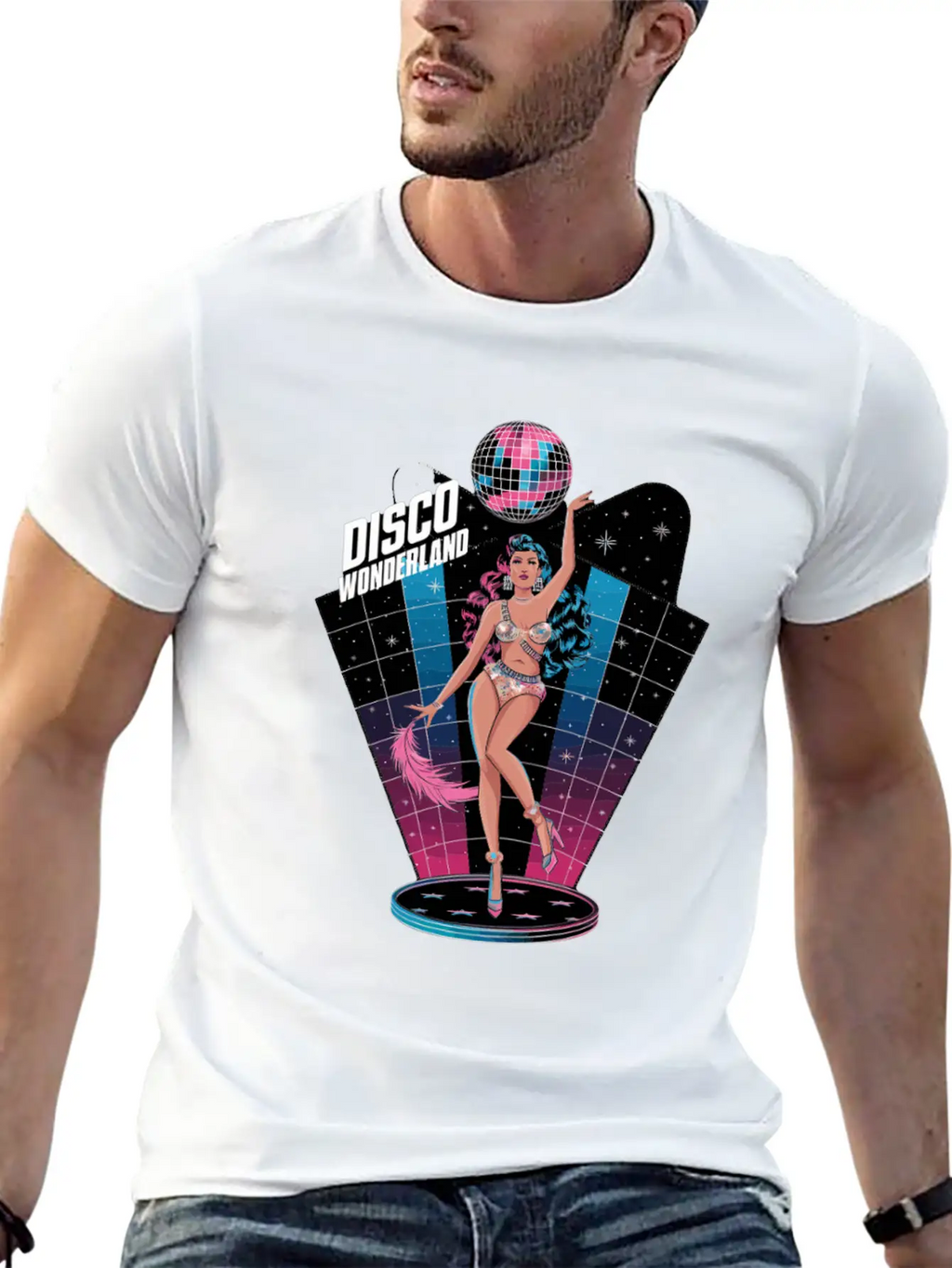 Disco Wonderland Retro Vibes Glamour Dance Fever Classic Cotton Tee – Unisex Comfort For Any Season