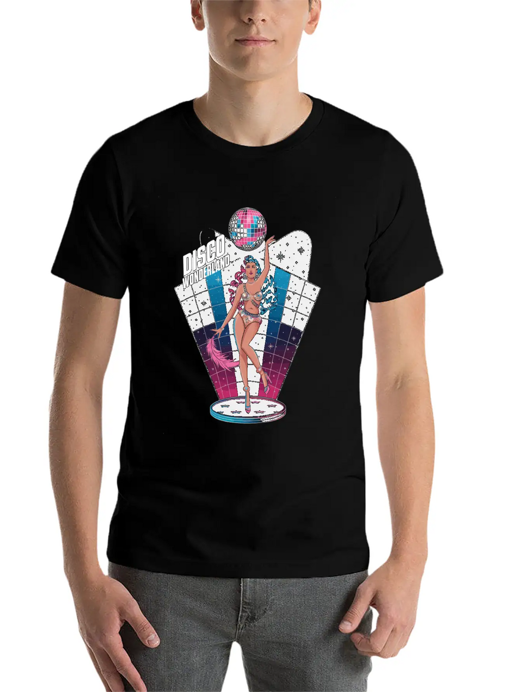 Disco Wonderland Retro Vibes Glamour Dance Fever Classic Cotton Tee – Unisex Comfort For Any Season