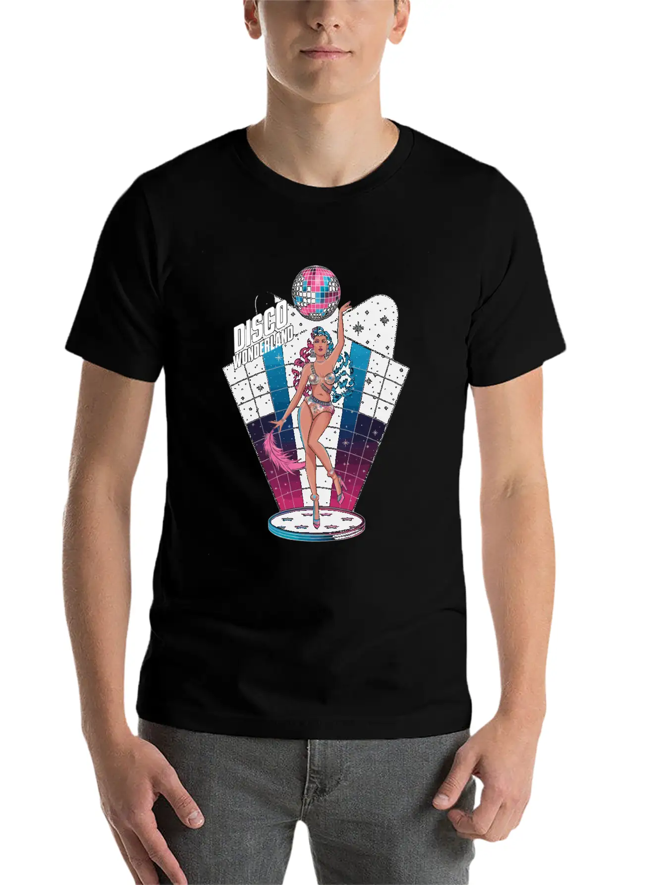 Disco Wonderland Retro Vibes Glamour Dance Fever Classic Cotton Tee – Unisex Comfort For Any Season