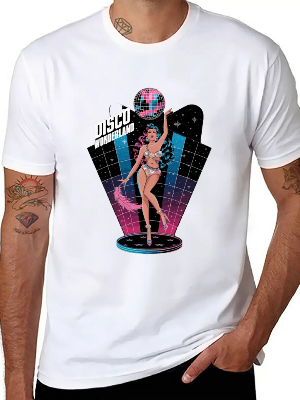Disco Wonderland Retro Vibes Glamour Dance Fever Classic Cotton Tee – Unisex Comfort For Any Season