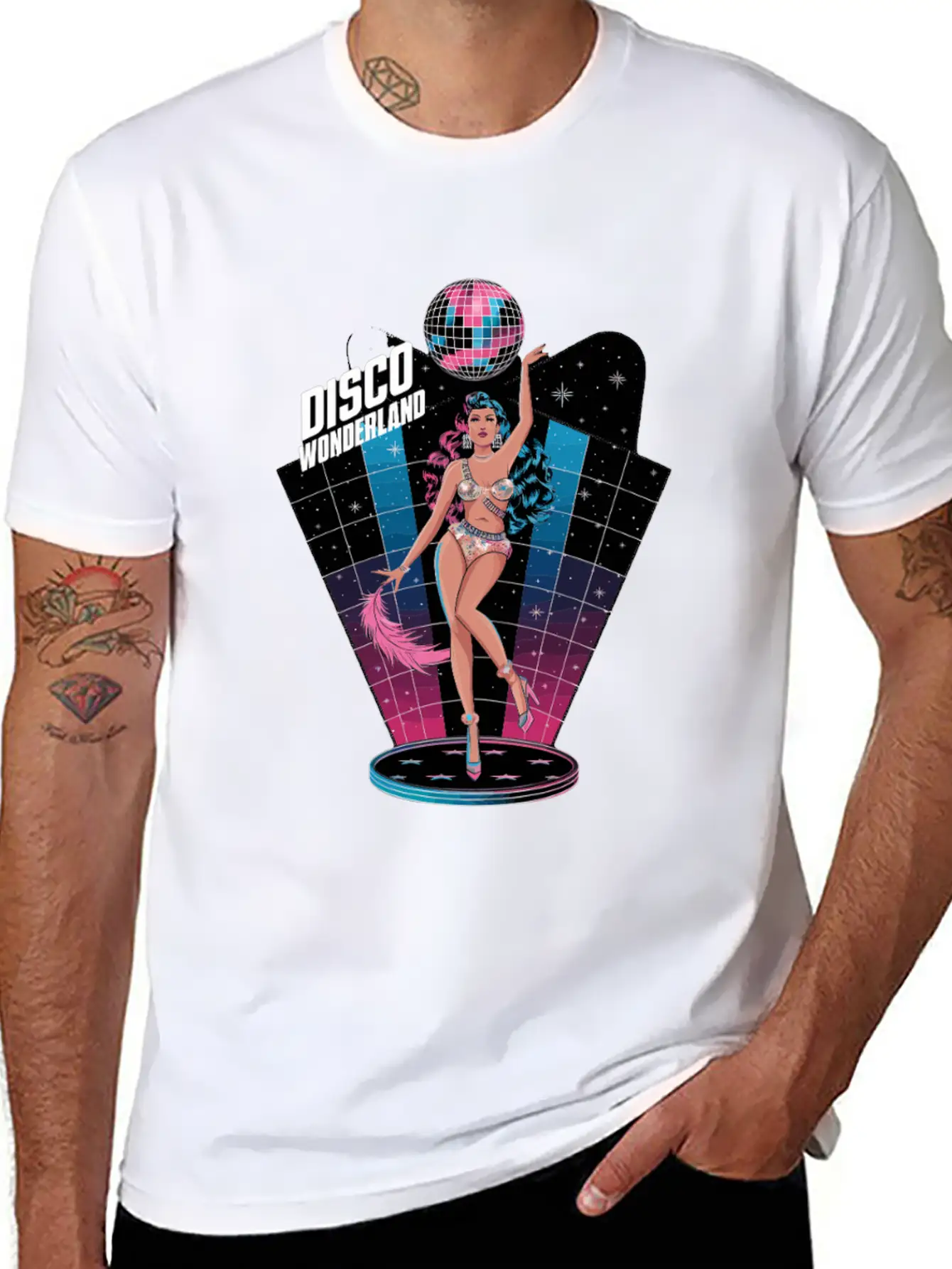 Disco Wonderland Retro Vibes Glamour Dance Fever Classic Cotton Tee – Unisex Comfort For Any Season