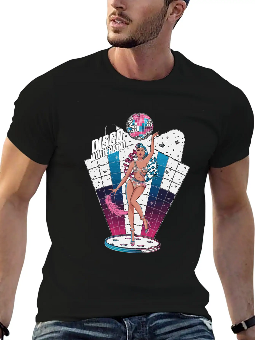 Disco Wonderland Retro Vibes Glamour Dance Fever Classic Cotton Tee – Unisex Comfort For Any Season
