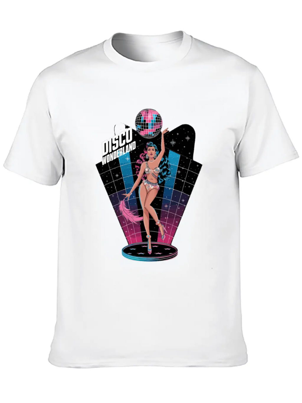 Disco Wonderland Retro Vibes Glamour Dance Fever Classic Cotton Tee – Unisex Comfort For Any Season