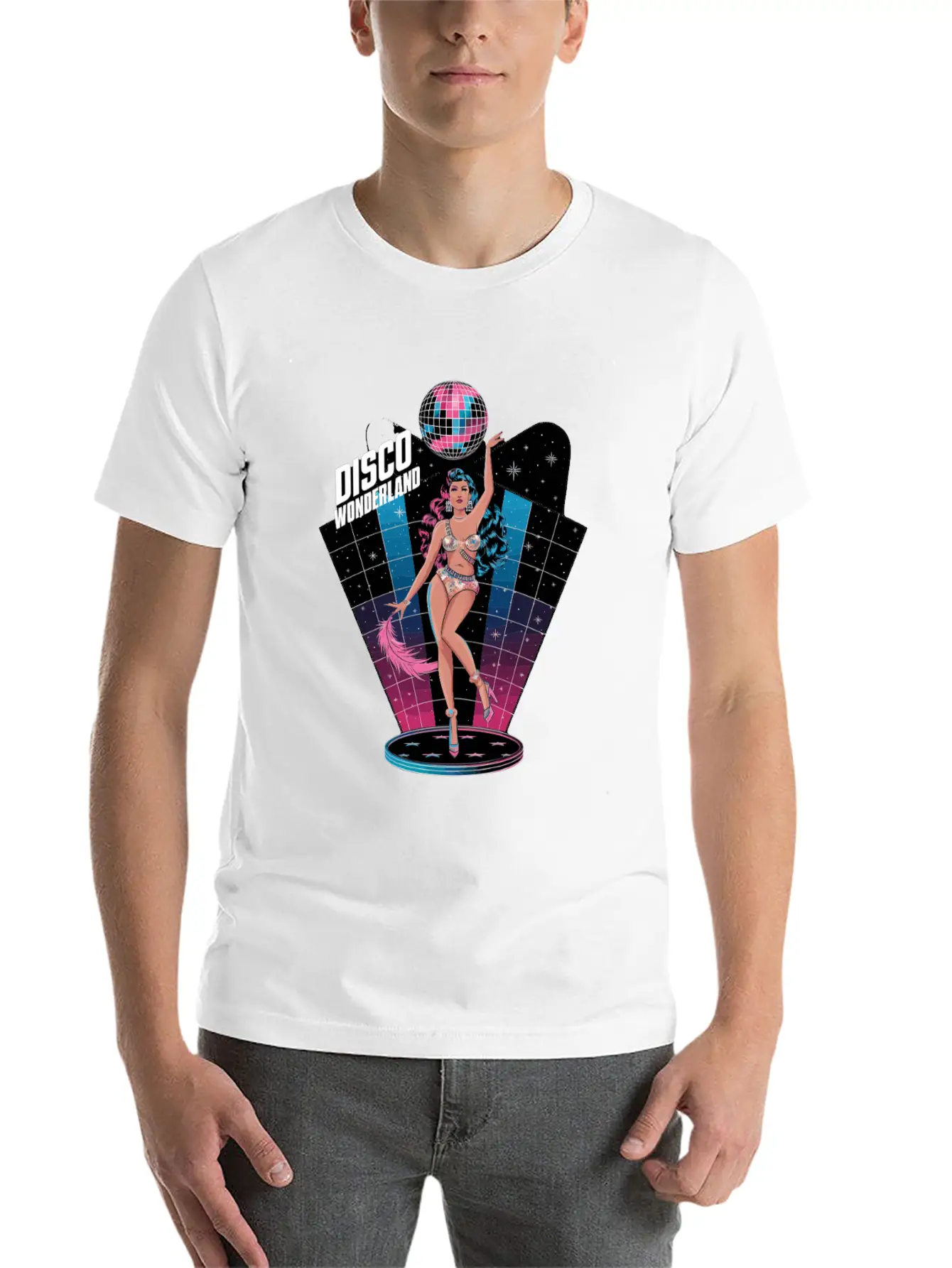 Disco Wonderland Retro Vibes Glamour Dance Fever Classic Cotton Tee – Unisex Comfort For Any Season