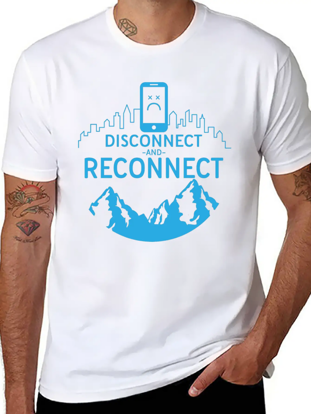 Disconnect And Reconnect Nature Planet Forest Breathable Soft Cotton T-Shirt – Timeless Casual Look