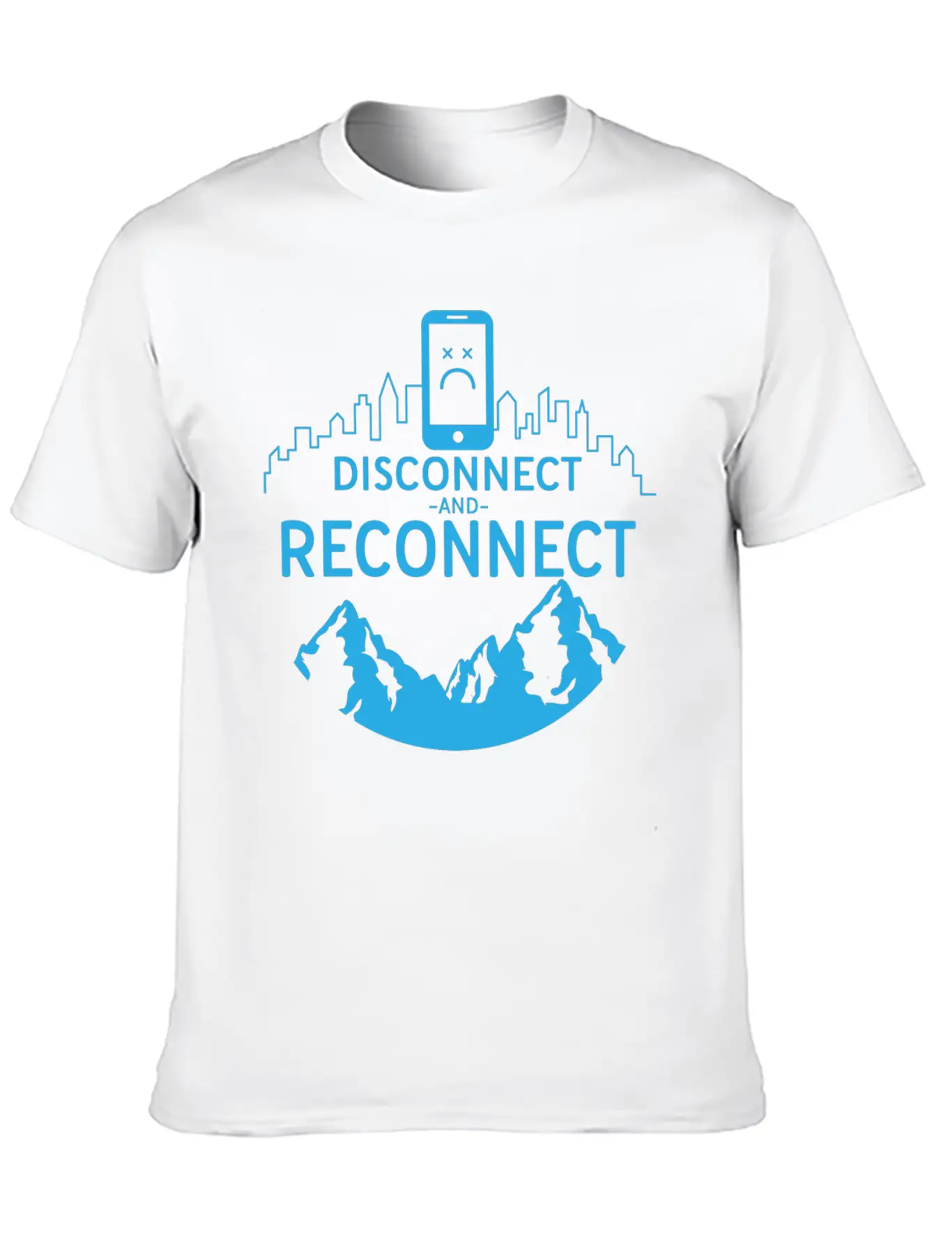Disconnect And Reconnect Nature Planet Forest Breathable Soft Cotton T-Shirt – Timeless Casual Look