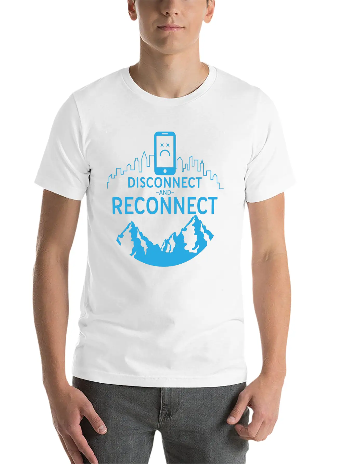 Disconnect And Reconnect Nature Planet Forest Breathable Soft Cotton T-Shirt – Timeless Casual Look