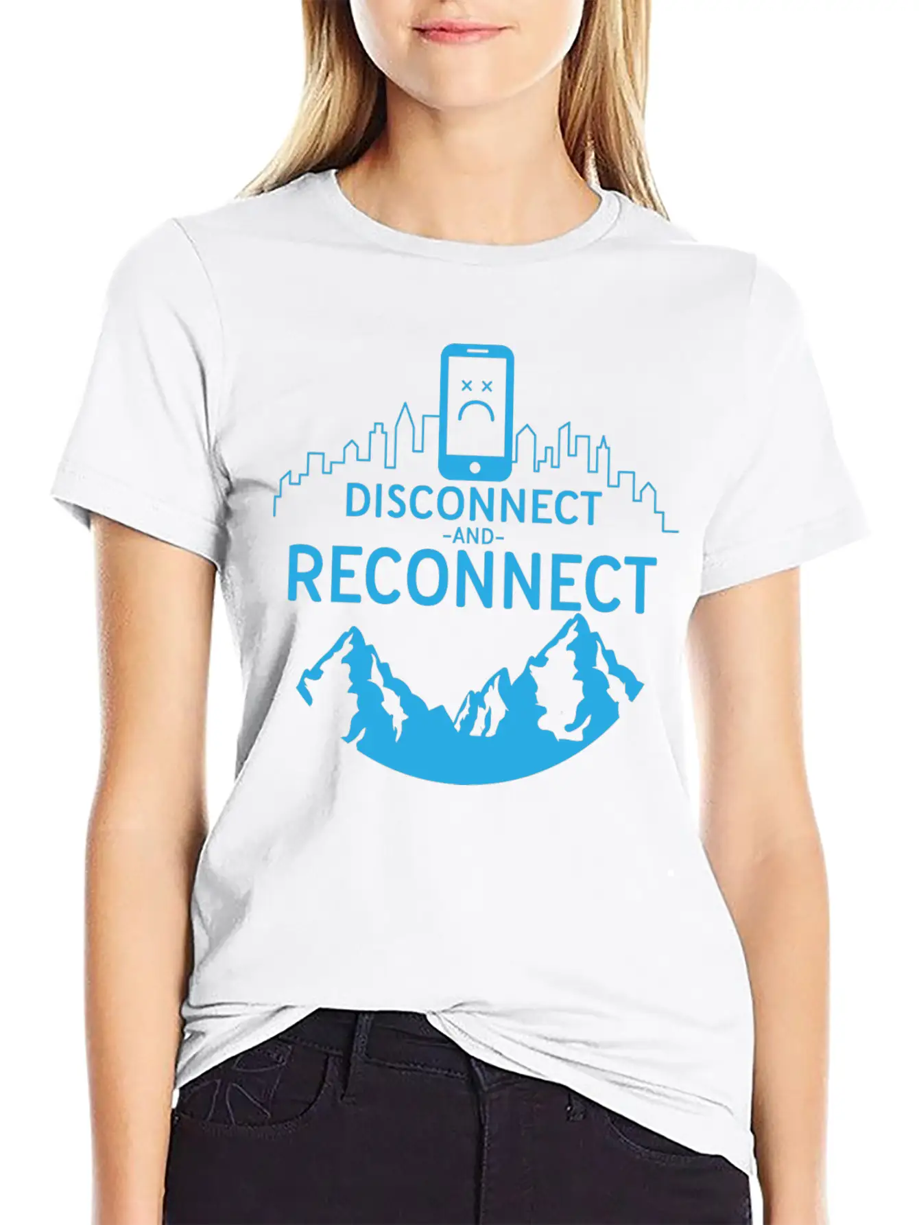 Disconnect And Reconnect Nature Planet Forest Breathable Soft Cotton T-Shirt – Timeless Casual Look