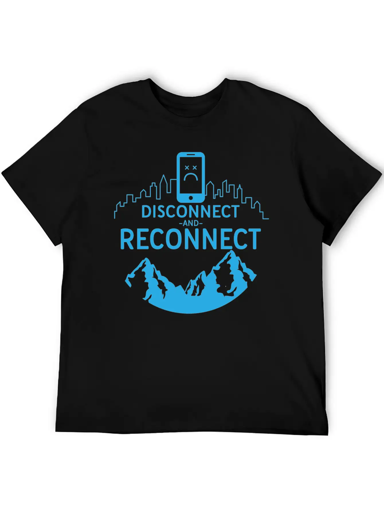 Disconnect And Reconnect Nature Planet Forest Breathable Soft Cotton T-Shirt – Timeless Casual Look