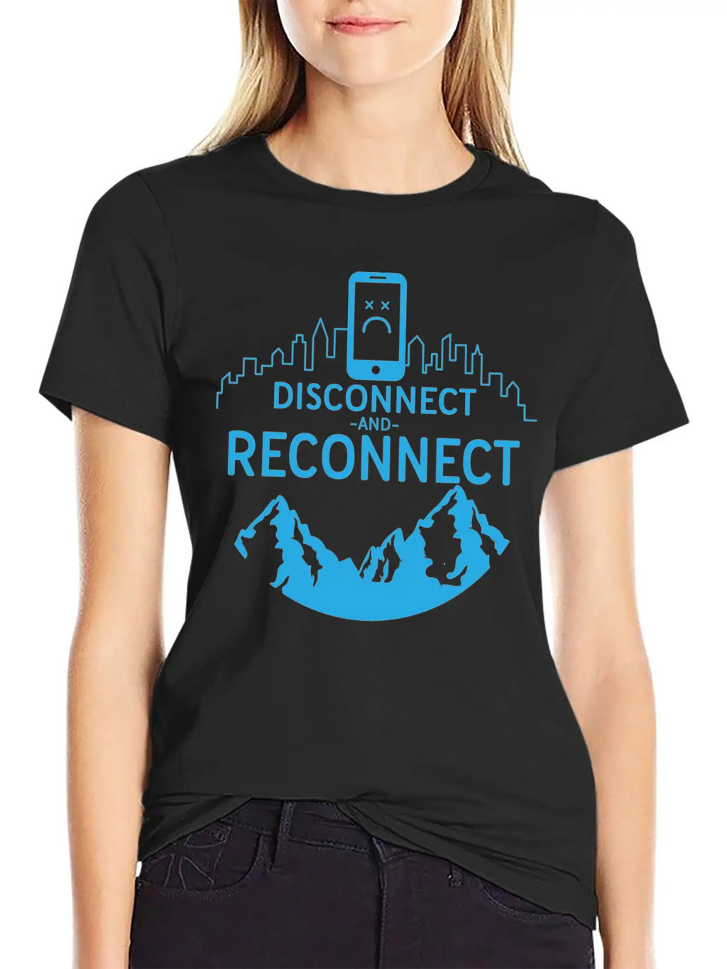 Disconnect And Reconnect Nature Planet Forest Breathable Soft Cotton T-Shirt – Timeless Casual Look