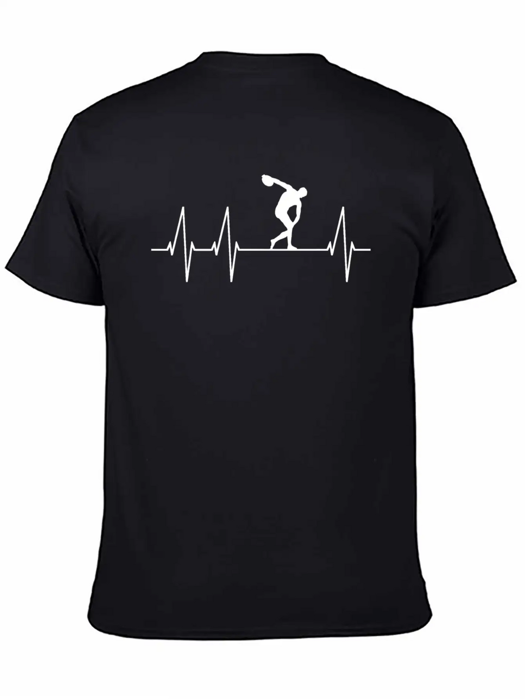 Discus Throw Athlete Heartbeat Pulse Unisex Casual T-Shirt – Clean Design For Daily Comfort